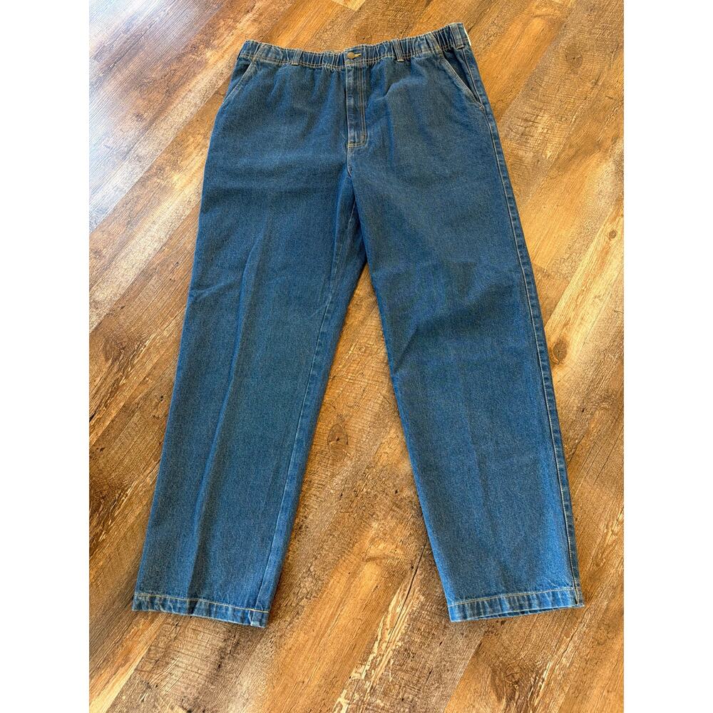 Harbor Bay Men’s 1XL Big & Tall Straight Leg Jeans NWT Comfort Waist Blue